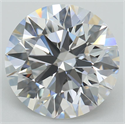 Lab Grown Diamond 3.38 Carats, Round with Excellent Cut, E Color, VVS2 Clarity and Certified by GIA
