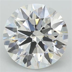 Picture of Lab Grown Diamond 3.34 Carats, Round with Excellent Cut, E Color, VVS2 Clarity and Certified by GIA