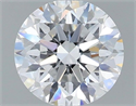 Del inventario de diamantes de laboratorio, 1.10 quilates, Redondo , Color D, claridad VVS2 y certificado IGI