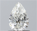 Natural Diamond 0.60 Carats, Pear with  Cut, G Color, IF Clarity and Certified by IGI