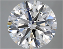 Natural Diamond 4.04 Carats, Round with Excellent Cut, E Color, SI1 Clarity and Certified by GIA