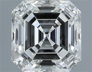 Picture of Natural Diamond 0.90 Carats, Asscher with  Cut, H Color, VS1 Clarity and Certified by IGI