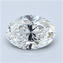 Natural Diamond 1.30 Carats, Oval with  Cut, G Color, VS2 Clarity and Certified by GIA