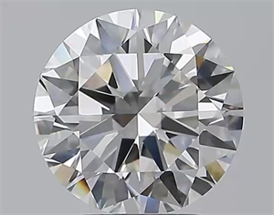 Picture of Natural Diamond 2.81 Carats, Round with Excellent Cut, F Color, IF Clarity and Certified by GIA