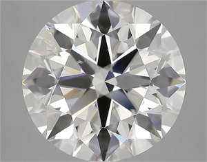 Picture of Natural Diamond 4.01 Carats, Round with Excellent Cut, H Color, SI2 Clarity and Certified by IGI