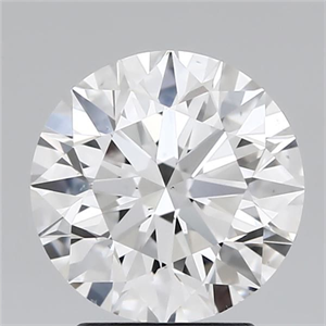 Picture of Natural Diamond 2.50 Carats, Round with Excellent Cut, D Color, VS2 Clarity and Certified by GIA