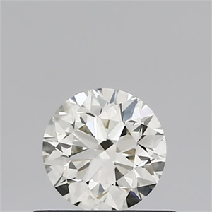 Picture of Natural Diamond 0.52 Carats, Round with Excellent Cut, K Color, VS1 Clarity and Certified by IGI