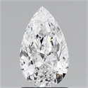 Natural Diamond 1.02 Carats, Pear with  Cut, D Color, VVS1 Clarity and Certified by GIA