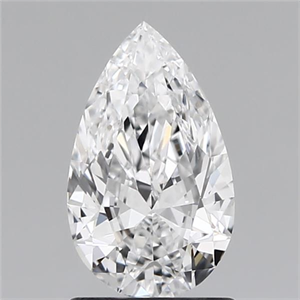 Picture of Natural Diamond 1.02 Carats, Pear with  Cut, D Color, VVS1 Clarity and Certified by GIA