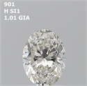 Diamante Natural 1.01 quilates, Ovalado , Color H, claridad SI1 y certificado GIA