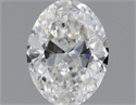 Natural Diamond 0.53 Carats, Oval with  Cut, F Color, SI1 Clarity and Certified by GIA
