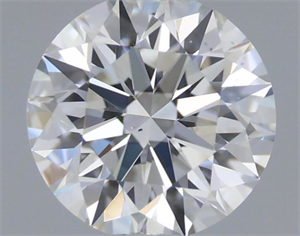 Picture of Natural Diamond 0.53 Carats, Round with Excellent Cut, H Color, VS2 Clarity and Certified by GIA