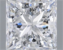 Natural Diamond 0.60 Carats, Princess with  Cut, D Color, SI2 Clarity and Certified by GIA
