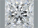 Natural Diamond 0.60 Carats, Princess with  Cut, I Color, IF Clarity and Certified by GIA
