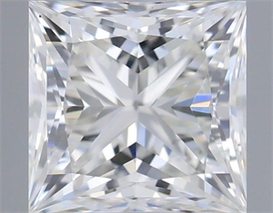 Picture of Natural Diamond 0.60 Carats, Princess with  Cut, I Color, VS2 Clarity and Certified by GIA