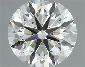 Picture of Natural Diamond 0.61 Carats, Round with Very Good Cut, L Color, SI1 Clarity and Certified by GIA