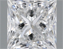 Natural Diamond 0.61 Carats, Princess with  Cut, F Color, IF Clarity and Certified by GIA