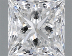 Picture of Natural Diamond 0.61 Carats, Princess with  Cut, F Color, IF Clarity and Certified by GIA