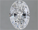 Natural Diamond 1.20 Carats, Oval with  Cut, D Color, VVS1 Clarity and Certified by GIA