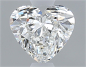 Natural Diamond 0.50 Carats, Heart with  Cut, G Color, SI1 Clarity and Certified by GIA