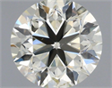 Natural Diamond 0.90 Carats, Round with Very Good Cut, L Color, SI1 Clarity and Certified by IGI
