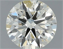 Natural Diamond 0.42 Carats, Round with Excellent Cut, J Color, I1 Clarity and Certified by IGI