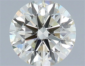 Picture of Natural Diamond 0.91 Carats, Round with Excellent Cut, K Color, VS2 Clarity and Certified by IGI
