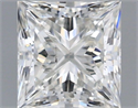 Natural Diamond 0.41 Carats, Princess with  Cut, I Color, SI1 Clarity and Certified by GIA