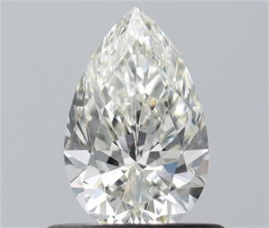 Picture of Natural Diamond 0.57 Carats, Pear with  Cut, H Color, VVS1 Clarity and Certified by IGI