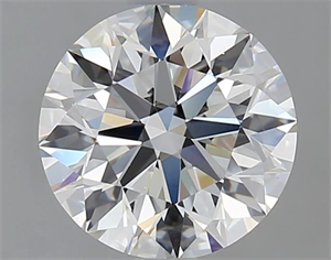 Picture of Natural Diamond 1.43 Carats, Round with Excellent Cut, E Color, VVS1 Clarity and Certified by GIA