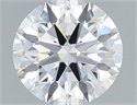 Lab Grown Diamond 1.24 Carats, Round with Ideal Cut, D Color, VVS2 Clarity and Certified by IGI