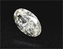 Natural Diamond 0.50 Carats, Oval with  Cut, G Color, SI2 Clarity and Certified by GIA