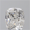 Natural Diamond 4.03 Carats, Cushion with  Cut, F Color, SI1 Clarity and Certified by GIA