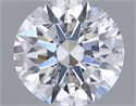 Natural Diamond 0.71 Carats, Round with Excellent Cut, D Color, I1 Clarity and Certified by GIA