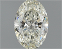 Natural Diamond 0.50 Carats, Oval with  Cut, K Color, SI2 Clarity and Certified by GIA