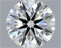 Natural Diamond 0.42 Carats, Round with Excellent Cut, H Color, VS2 Clarity and Certified by IGI