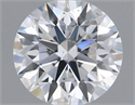 Natural Diamond 0.40 Carats, Round with Excellent Cut, D Color, VS2 Clarity and Certified by IGI