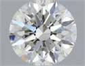 Natural Diamond 0.41 Carats, Round with Excellent Cut, H Color, SI1 Clarity and Certified by IGI