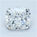 Diamante Natural 1.70 quilates, Del cojín , Color F, claridad VVS2 y certificado GIA