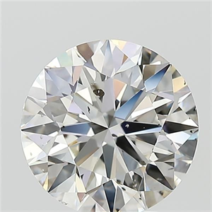 Picture of Natural Diamond 3.41 Carats, Round with Excellent Cut, I Color, SI2 Clarity and Certified by GIA