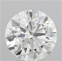 Lab Grown Diamond 2.66 Carats, Round with Ideal Cut, E Color, VS2 Clarity and Certified by IGI