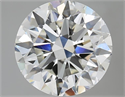 Natural Diamond 4.01 Carats, Round with Excellent Cut, H Color, VS1 Clarity and Certified by IGI