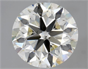 Natural Diamond 4.01 Carats, Round with Excellent Cut, K Color, VS2 Clarity and Certified by IGI