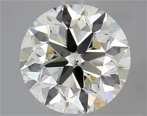 Picture of Natural Diamond 4.01 Carats, Round with Excellent Cut, K Color, VS2 Clarity and Certified by IGI