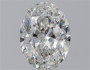 Foto Diamante Natural 3.00 quilates, Ovalado , Color G, claridad SI1 y certificado GIA de