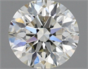 Natural Diamond 0.44 Carats, Round with Excellent Cut, J Color, VVS2 Clarity and Certified by IGI