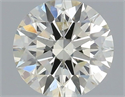 Natural Diamond 0.41 Carats, Round with Excellent Cut, K Color, SI1 Clarity and Certified by IGI