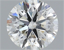 Natural Diamond 0.52 Carats, Round with Excellent Cut, G Color, SI1 Clarity and Certified by IGI