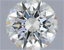 Natural Diamond 0.40 Carats, Round with Excellent Cut, J Color, VS2 Clarity and Certified by IGI