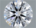 Lab Grown Diamond 0.89 Carats, Round with Ideal Cut, D Color, VVS2 Clarity and Certified by IGI